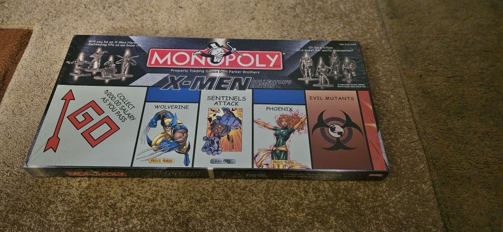 Monopoly X-Men Collector's Edition Board Game 2000 Hasbro Brand NEW & Sealed!