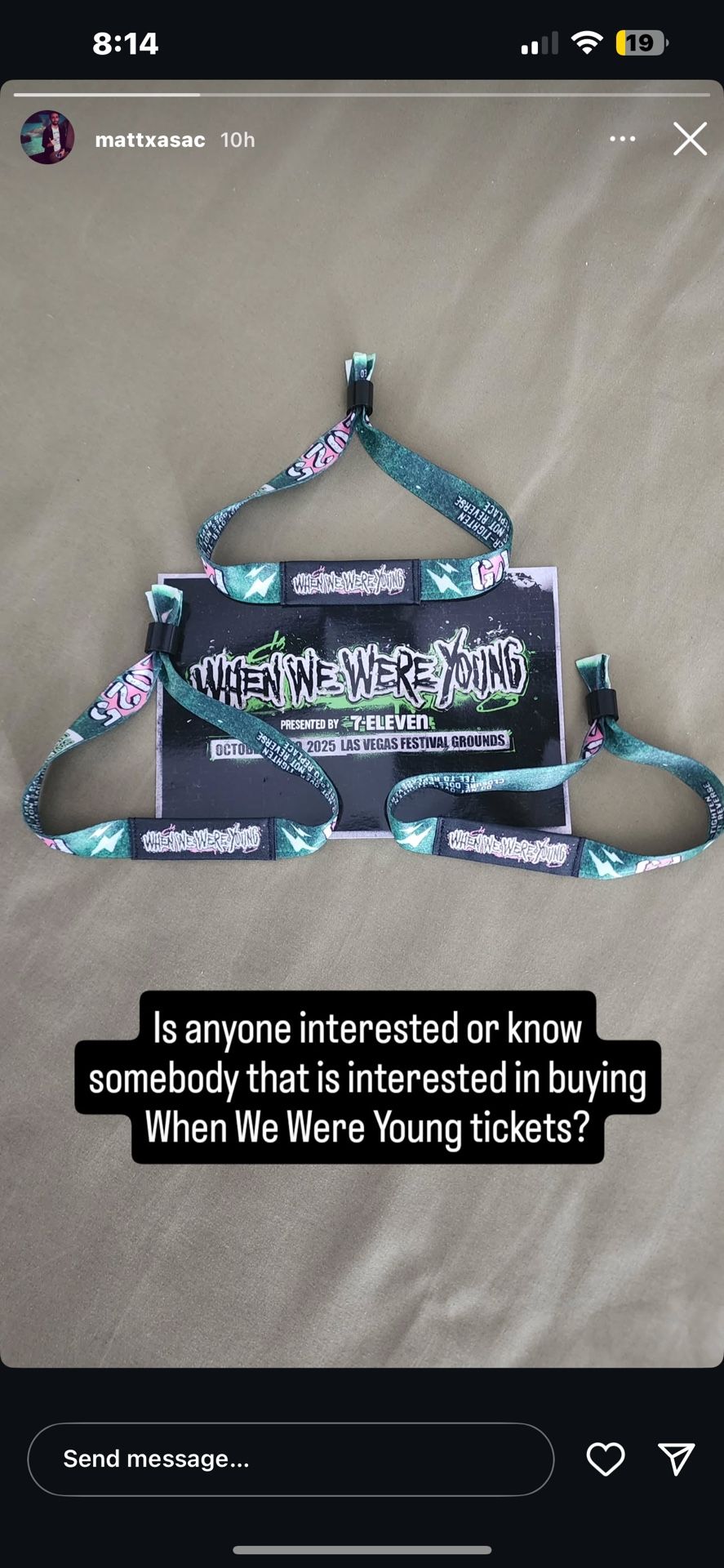 When We We Young Wristbands