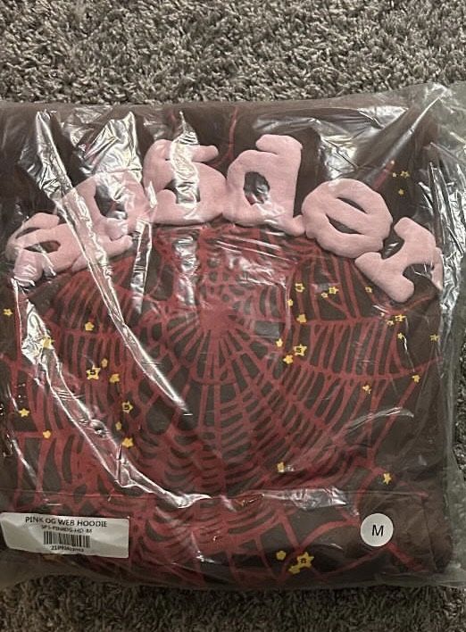 Brand New Burgundy Spider Hoodie- Medium