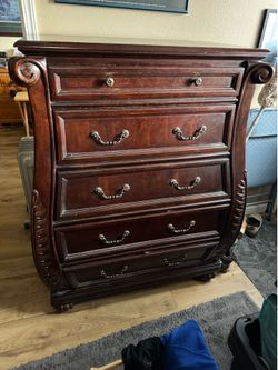 Estate sale , rare curved sides large dresser.