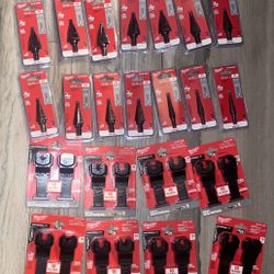 MILWAUKEE PACKAGE DEAL STEPBITS, MULTITOOL BLADES,HEADLAMP 3.0
