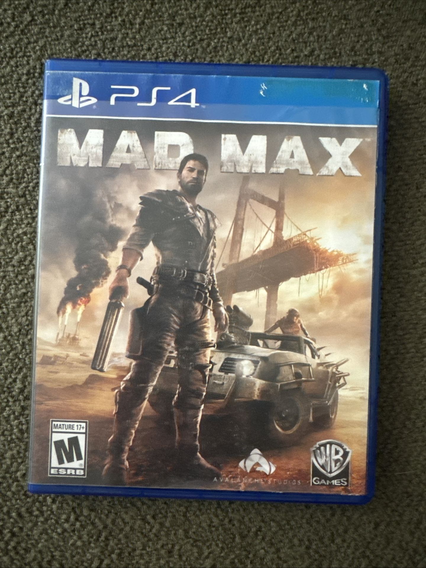 Mad Max (PS4, 2015) Complete w/ Case & Disc - Tested & Works Great!