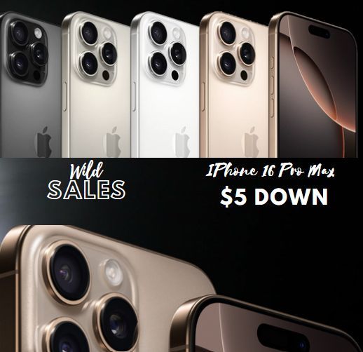 ๐ฑ iPhone 16 Pro Max โ $849 or $1 Down! Best Deal in Town ๐ฅ