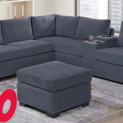 Corduroy Sectional Couch