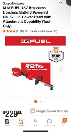 Milwaukee power head attachment fuel m18 landscaping