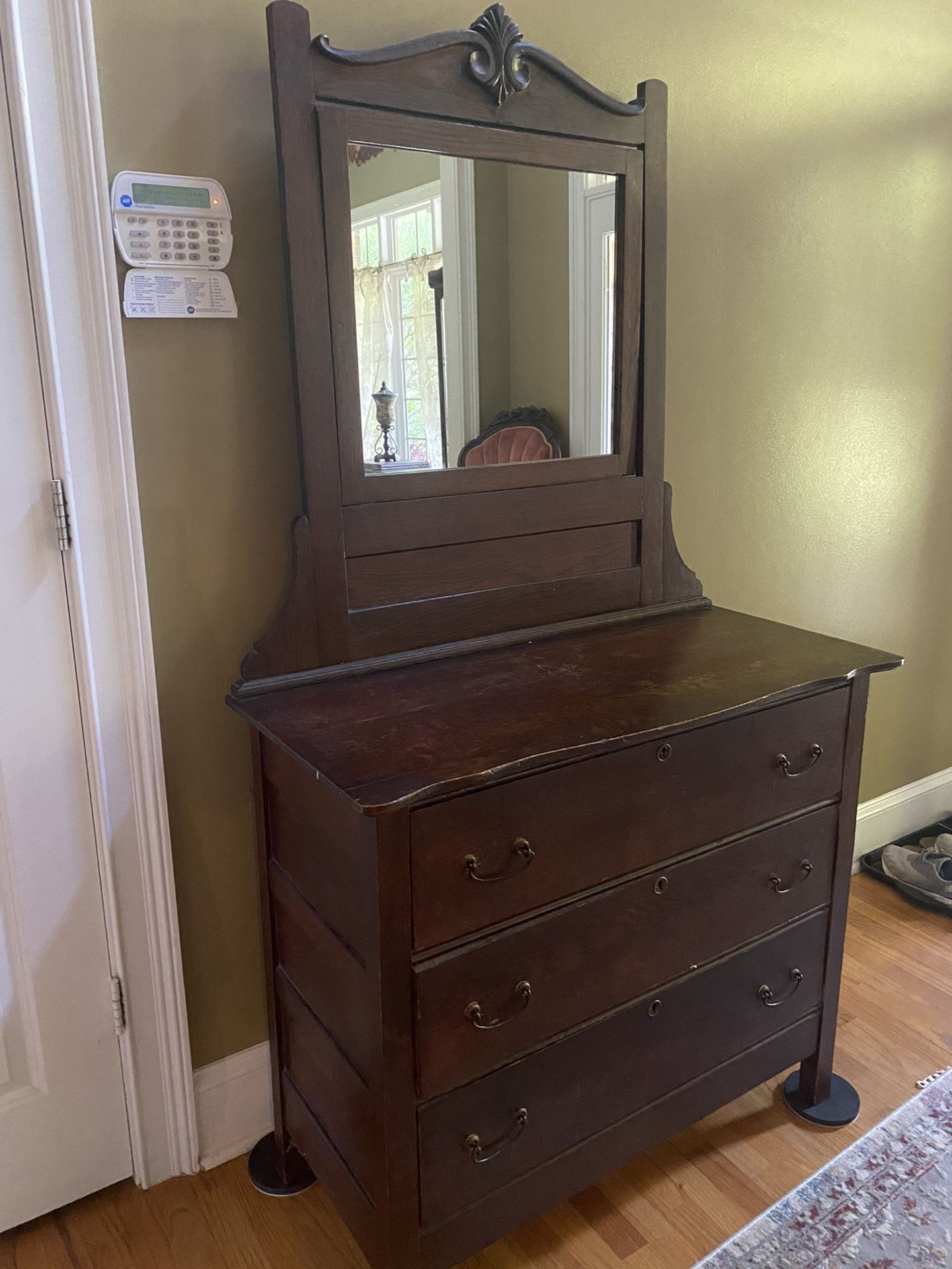 Antique Mirror and Dresser