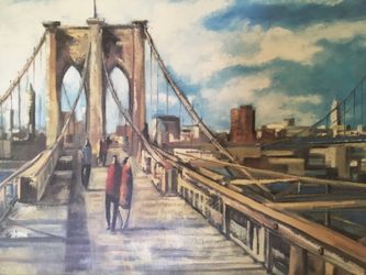 Brooklyn Bridge painting