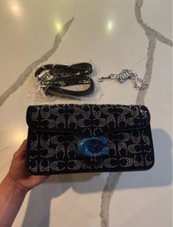 Black 26 Coach Tabby with crystals brand new