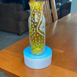 Rhinestone Vase Hand Crafted