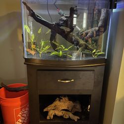 30 Gallon bowfront aquarium 