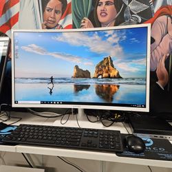 VERY FAST HP EliteDesk Quad Core I5 Micro Desktop Computer Bundle With 27" Samsung Curve Monitor 