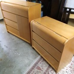 Waterfall Design Maple Wood Changing Table And Dresser 