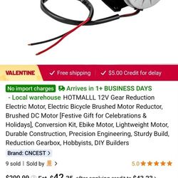 Model: MY1016Z 12V 1250 RPM Electric Motor