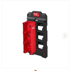 Milwaukee Packout M18 Battery Rack with Packout Compact Wall Plate