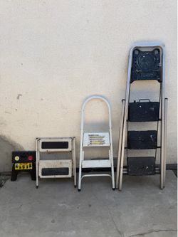 Set of 4 Step Ladders and Step Stools