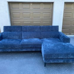 Sectional Couch/Sofa - Microfiber - Blue - Delivery Available 🚛