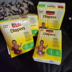 4packs Of 32 Diapers   Size 3   