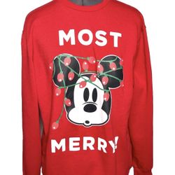 Disney Mickey Ugly Christmas Sweater Sweatshirt Large