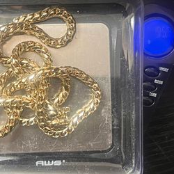 14K Yellow Gold 26” 5 mm Franco Necklace