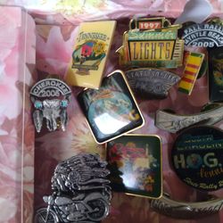 Collectable Biker Pins From Club And Rallies