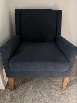 Blue accent chair