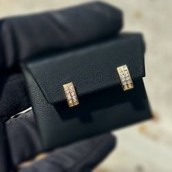 14k yellow gold natural diamonds  0.50CT stud earrings