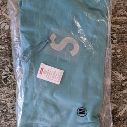 Supreme x Swarovski S Logo Hooded Sweatshirt Light Medium Aqua