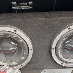 12” Pioneer Subs In Box with Amp