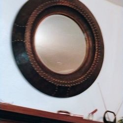 Vintage Leather Mirror