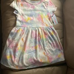Colorful Kids Dress Cat & Jack 4T New Rainbow  Blue Yellow Fun