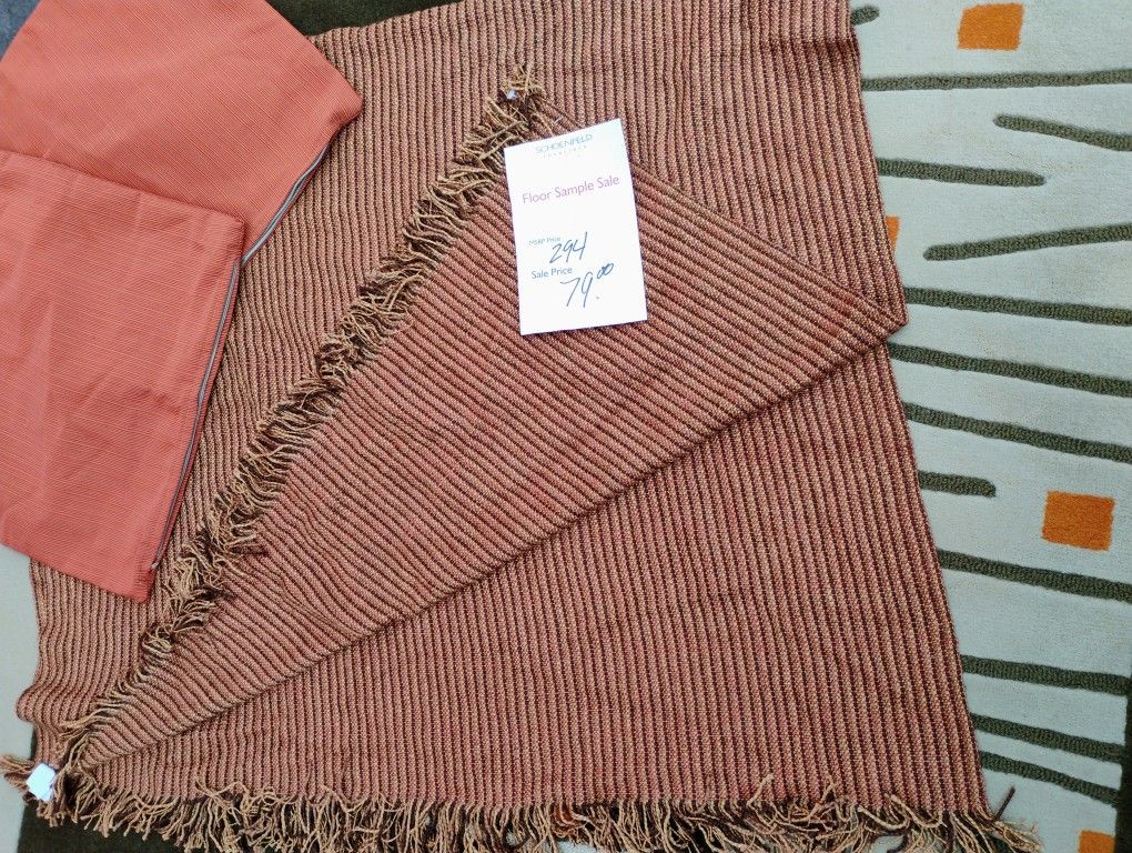 Throw And 2 Pillow Covers 