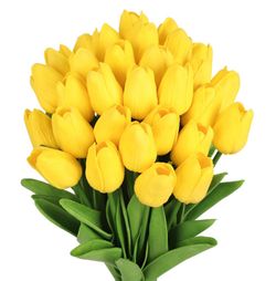MACTING Artificial Yellow Tulip Flowers (30PCS)