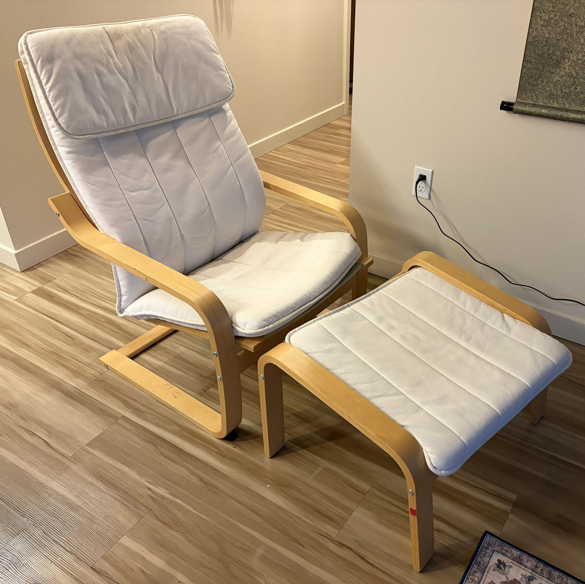 IKEA Armchair and ottoman 