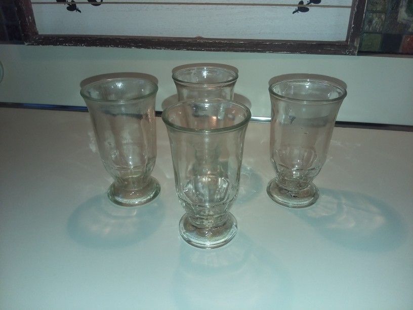 Set Of 4, Vintage Juice Glasses