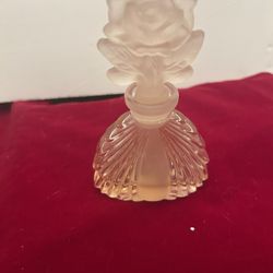 Rice Pink Rose Perfume Bottle Vintage 