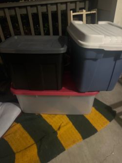 Great deal 3 great condition storage totes  w lids