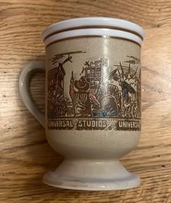Universal Studios 1980s VTG Footed Collectible Mug King Kong Jaws Indiana Jones
