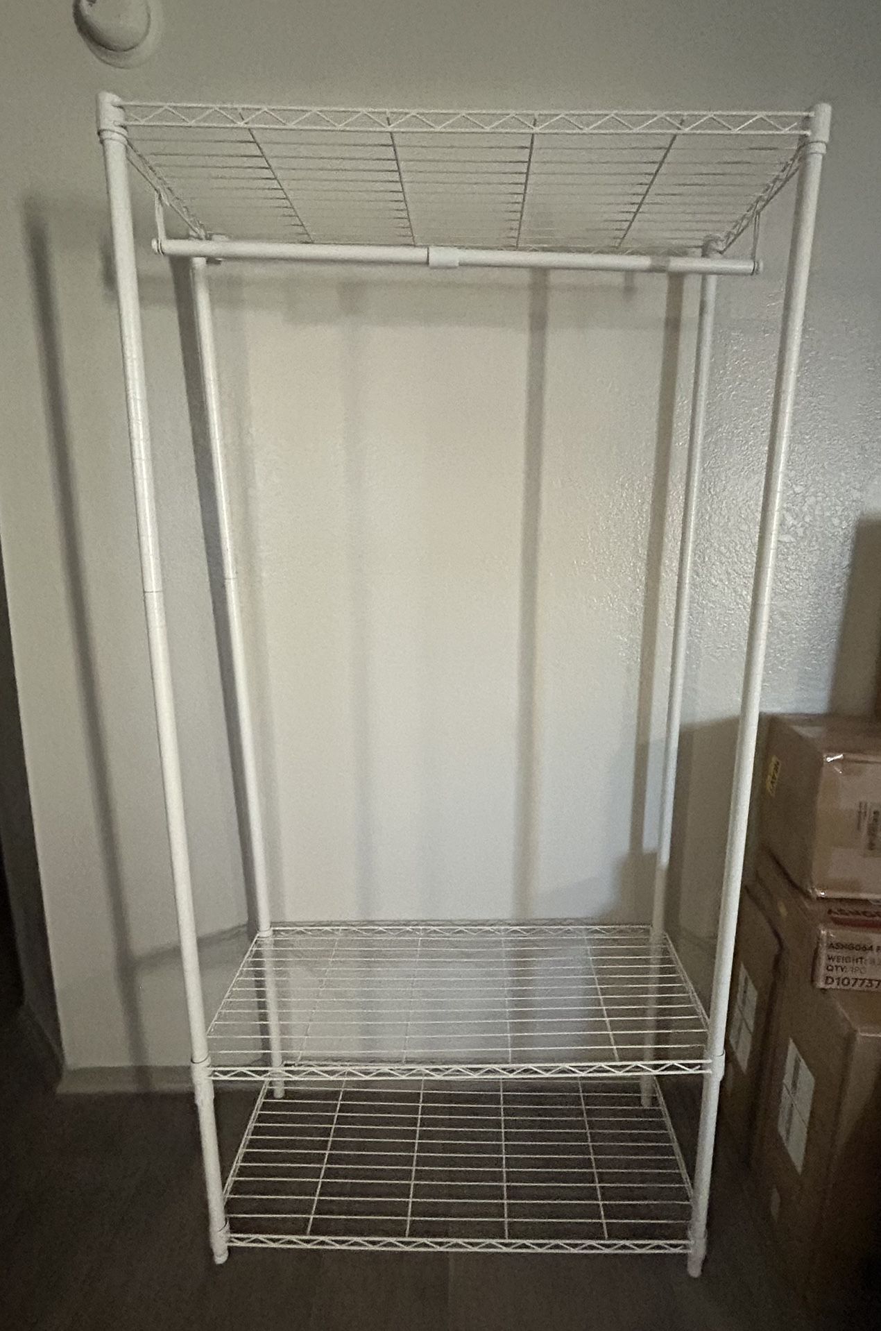 Portable Closet with Adjustable Wire Shelving Clothing Rack