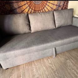Minimalist Sleeper Sofa – Converts to Full/Double Bed – ~7 ft Wide