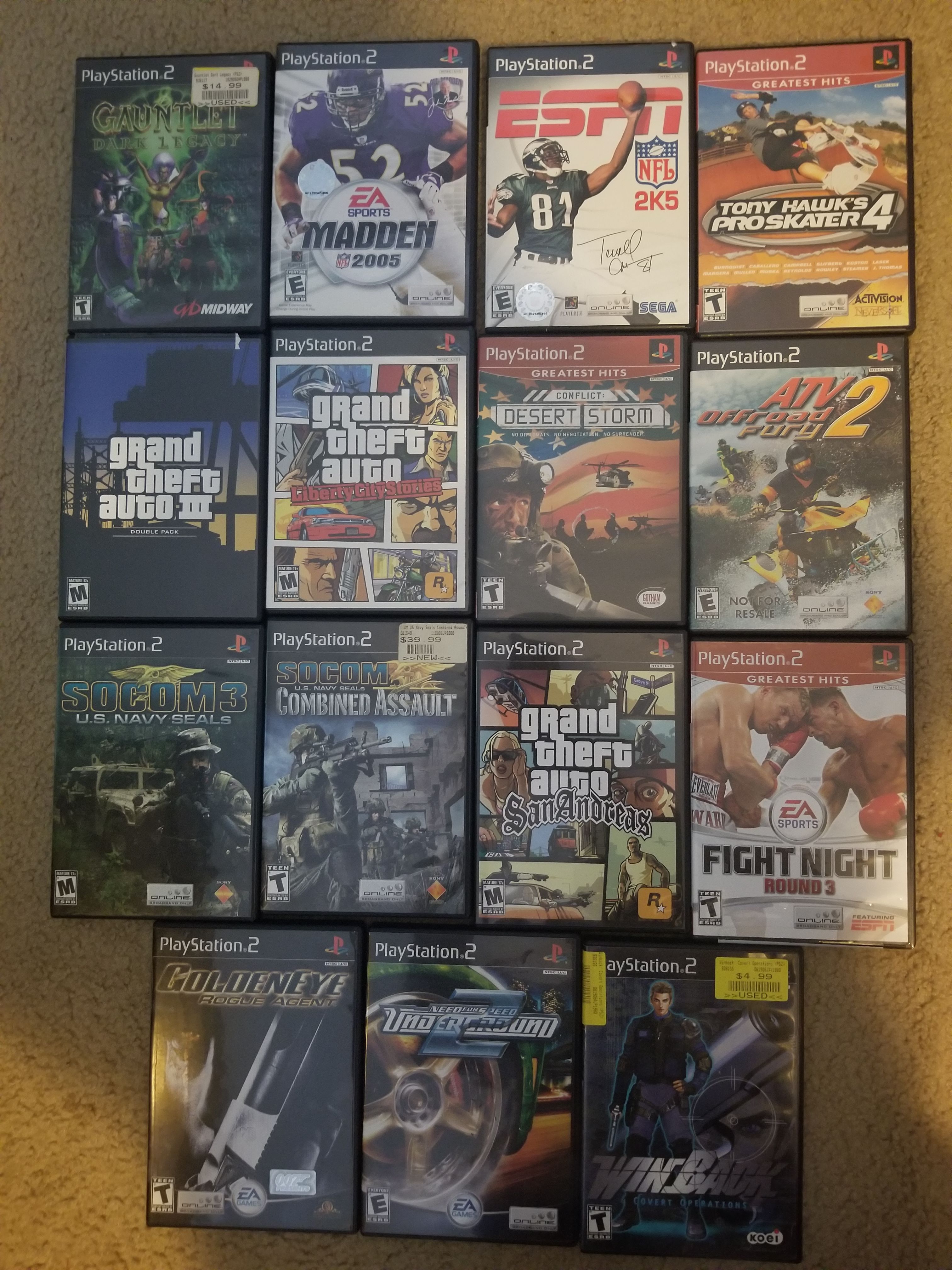 PS2 GAMES BUNDLE of 15 games