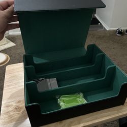 Trading Card Storage Box For 1800+, Leather Card Box Magnetic Closure MTG, PTCG