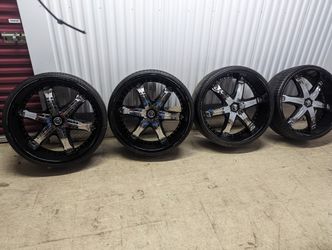 Diablo Fury 26" Rim And Tires Set 5 Lug (1 Tire Needs Replacement)  