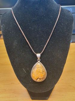 Sterling silver and Jasper necklace