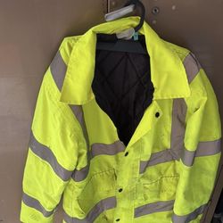 2 Safety Jacket, High-visibility Safety Jacket ,Quilted Jacket . Waterproof And The Second Safety Jacket Comes Free, $36 