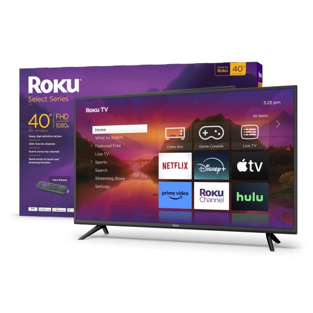 40" Roku 4k Smart TV With Remote And Heavy Duty Wall Mount