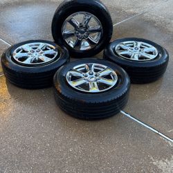 18” Chrome OEM Ford Rims And Tires