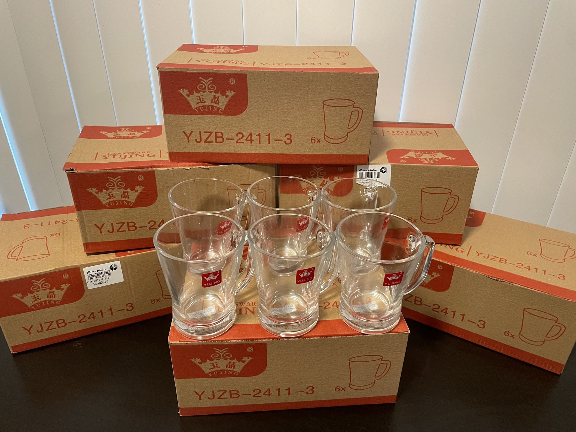 Glass Cup color box 6pcs