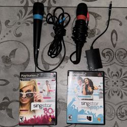 SINGSTAR VIDEO GAME MICROPHONES SONY PLAYSTATION 2 PS2