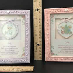 Precious Moments Christmas Frames “Love” and “Joy”