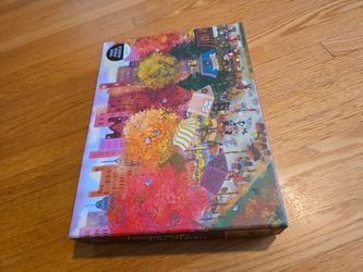 1000 Piece Autumn at the City Market Puzzle